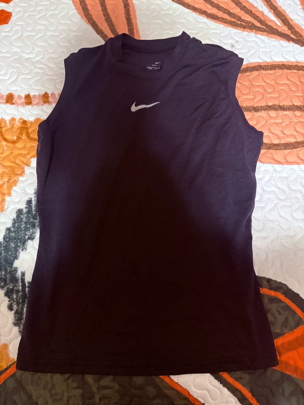 Nike Black dri-fit Tank with Silver Swoosh